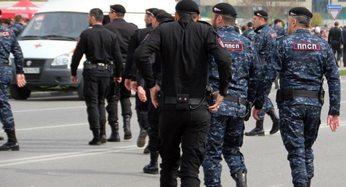 Сотрудники полиции в Грозном. Фото Магомеда Магомедова для "Кавказского узла"