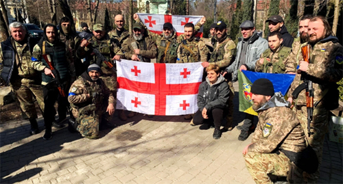 Члены Грузинского национального легиона воюют на Украине. Фото: Facebook https://russian.eurasianet.org