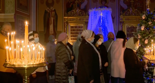 Рождественская служба в Сочи, 2022 год. Фото Светланы Кравченко для "Кавказского узла"


