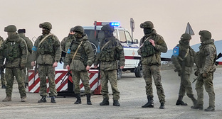 Российские военные в Лачинском коридоре. Фото Алвард Григорян для "Кавказского узла".