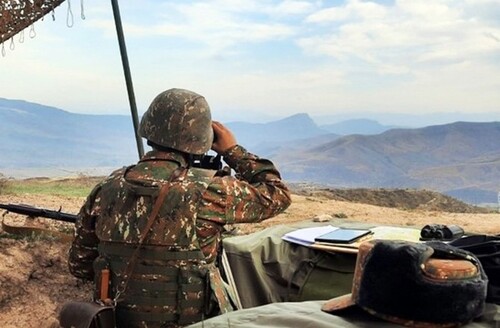 На линии соприкосновения в Нагорном Карабахе. Фото: mil.am