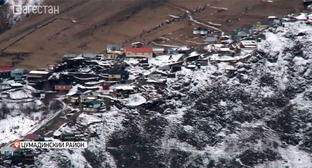 Высокогорное село Хушет. Стоп-кадр из видео https://www.youtube.com/watch?v=oVqK95iwXLY