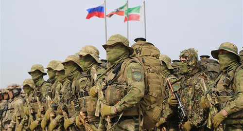 Военнослужащие "Ахмата" перед отправкой на Украину. Фото: Грозный Информ https://www.grozny-inform.ru