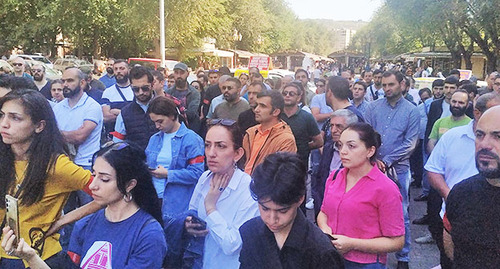Активисты на улицах Еревана. 20 сентября 2023 г. Фото Армине Мартиросян для "Кавказского узла"