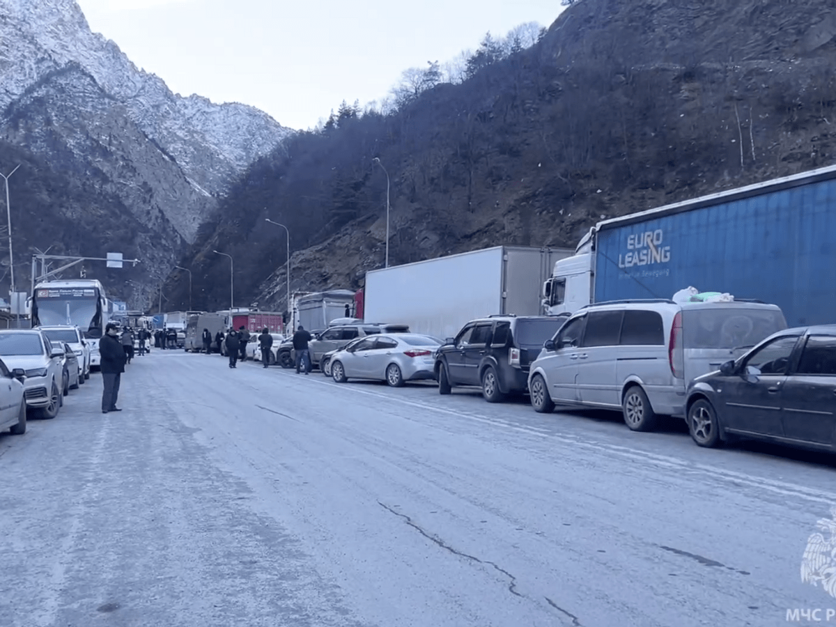 Военно-Грузинская дорога. Фото: МЧС Северной Осетии/Telegram