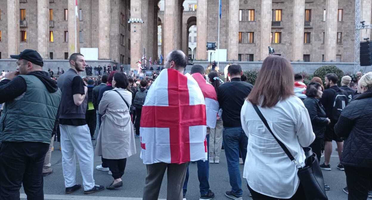 Акция протеста. Тбилиси, 16 апреля 2024 г. Фото Инны Кукуджановой для "Кавказского узла"