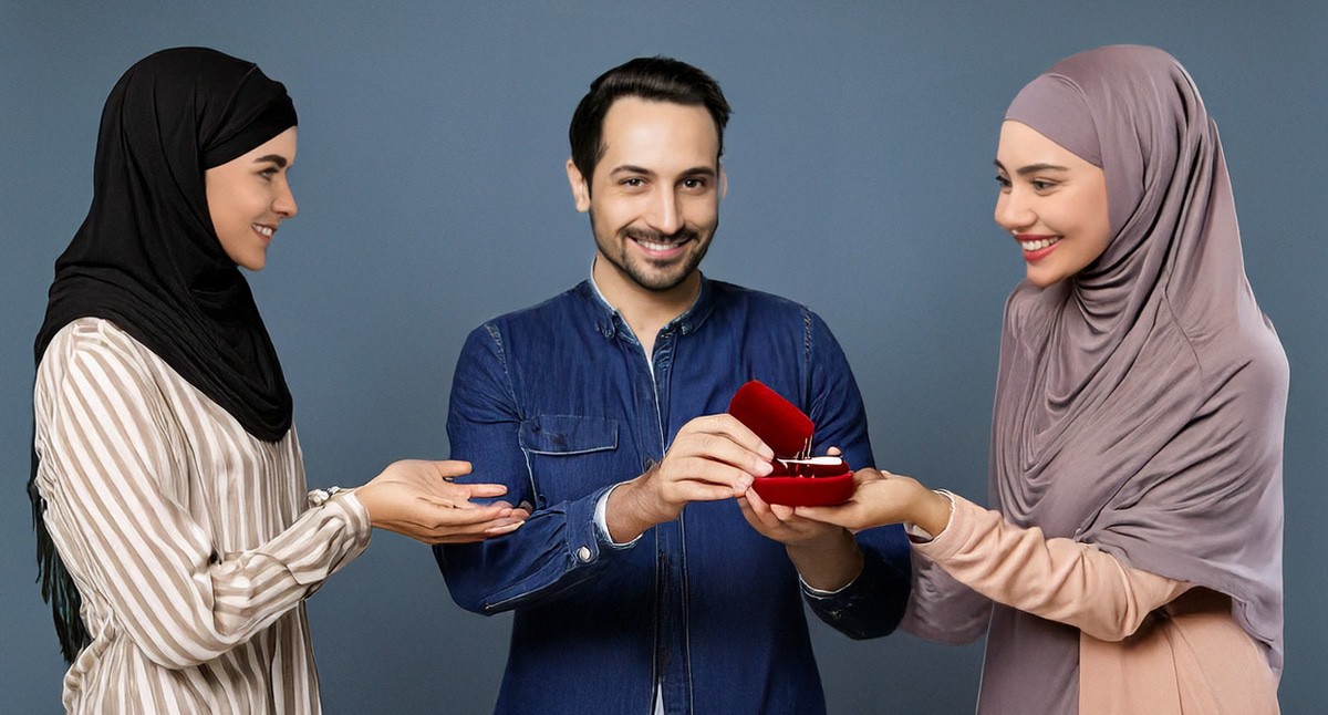 Многожентсво. Иллюстрация создана «Кавказским узлом» с помощью ИИ в программе Photoshop
