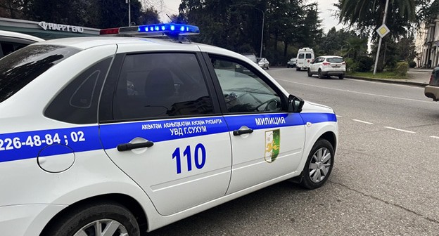 Автомобиль милиции Абхазии. Фото: https://apsnypress.info