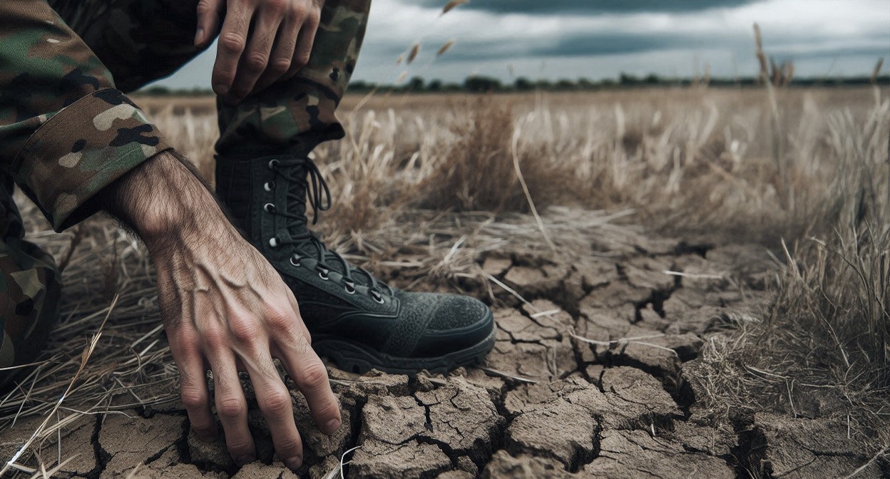 Военный на СВО. Иллюстрация создана «Кавказским узлом» с помощью ИИ в программе Copilot