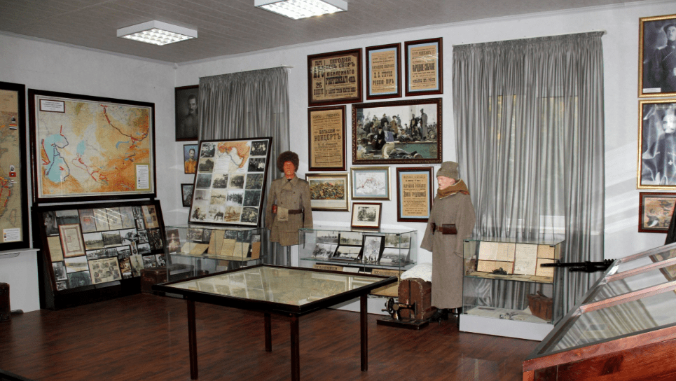 Зал, посвященный гражданской войне, в музее казачества. Скриншот фото с сайта музея, https://elankazak.ru/залы-музея/