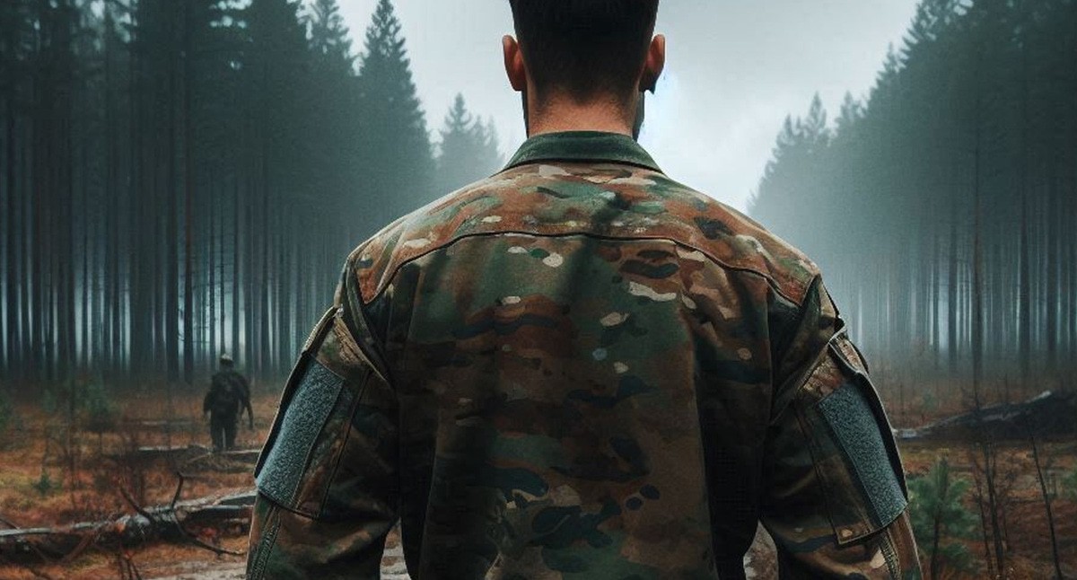 Военный на СВО. Иллюстрация создана "Кавказским узлом" с помощью ИИ в программе Copilot