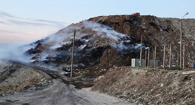 Пожар мусорного полигона на горе Щелба в Новороссийске. Фото: t.me/yamenskov_aleksandr_ivanovich