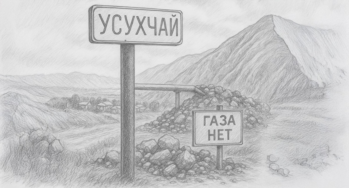 Село Усухчай. Иллюстрация создана "Кавказским узлом" с помощью ИИ в программе Copilot