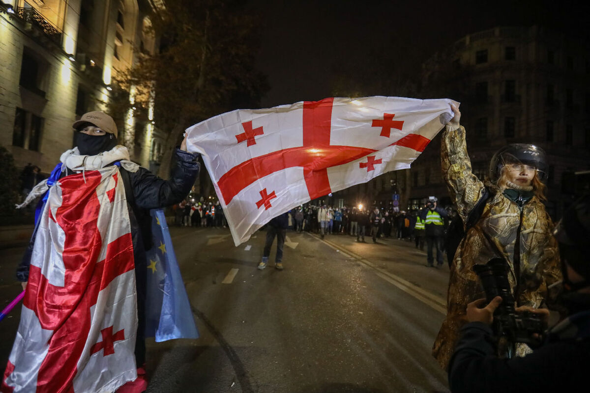 Акция протеста. Декабрь 2024 г. Фото Азиза Каримова для "Кавказского узла"