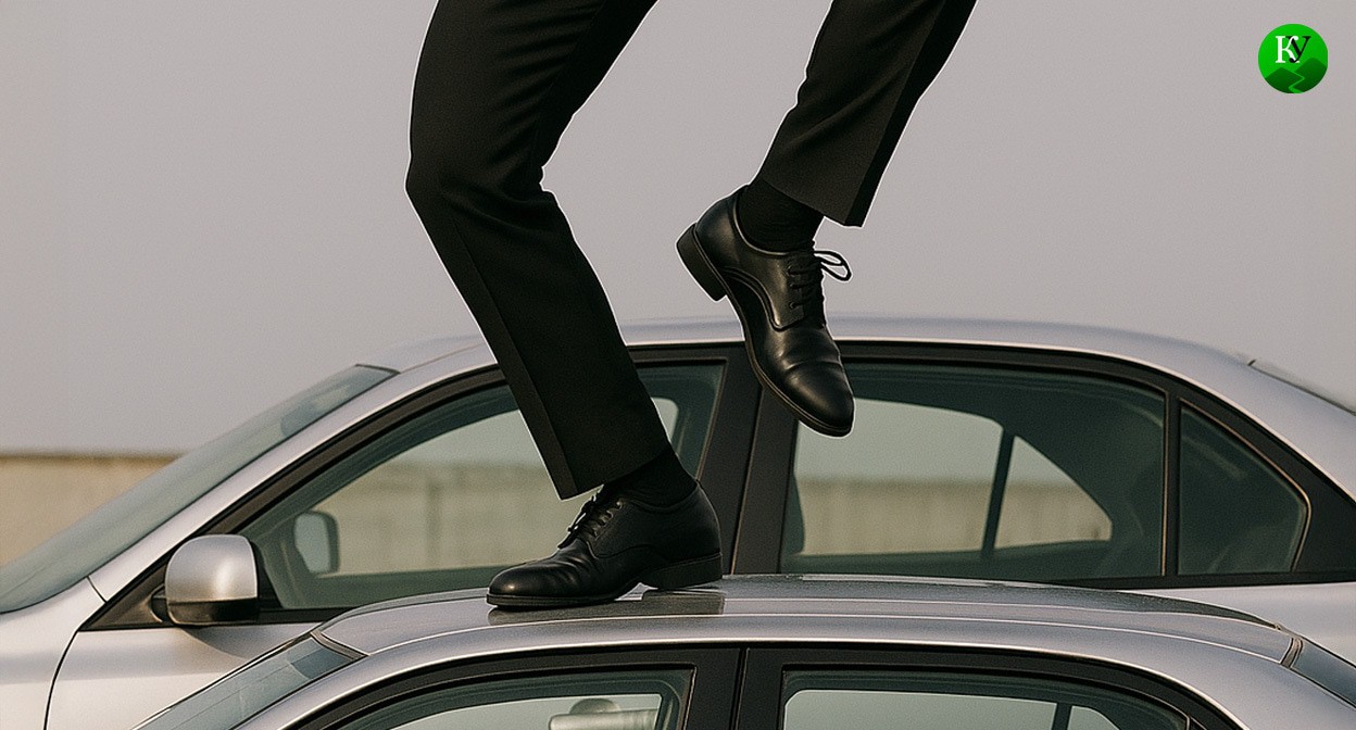 Танец на машине. Иллюстрация создана "Кавказским узлом" с помощью ИИ в программе Copilot