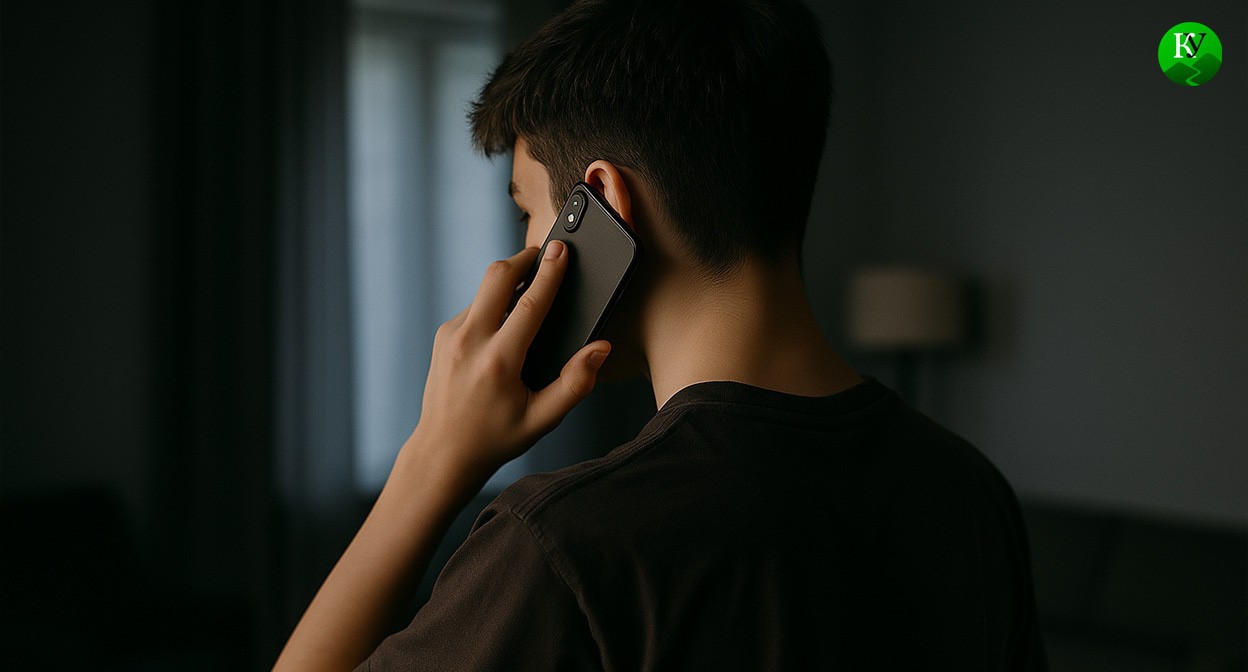 Подросток со смартфоном. Иллюстрация создана "Кавказским узлом" с помощью ИИ в программе Copilot