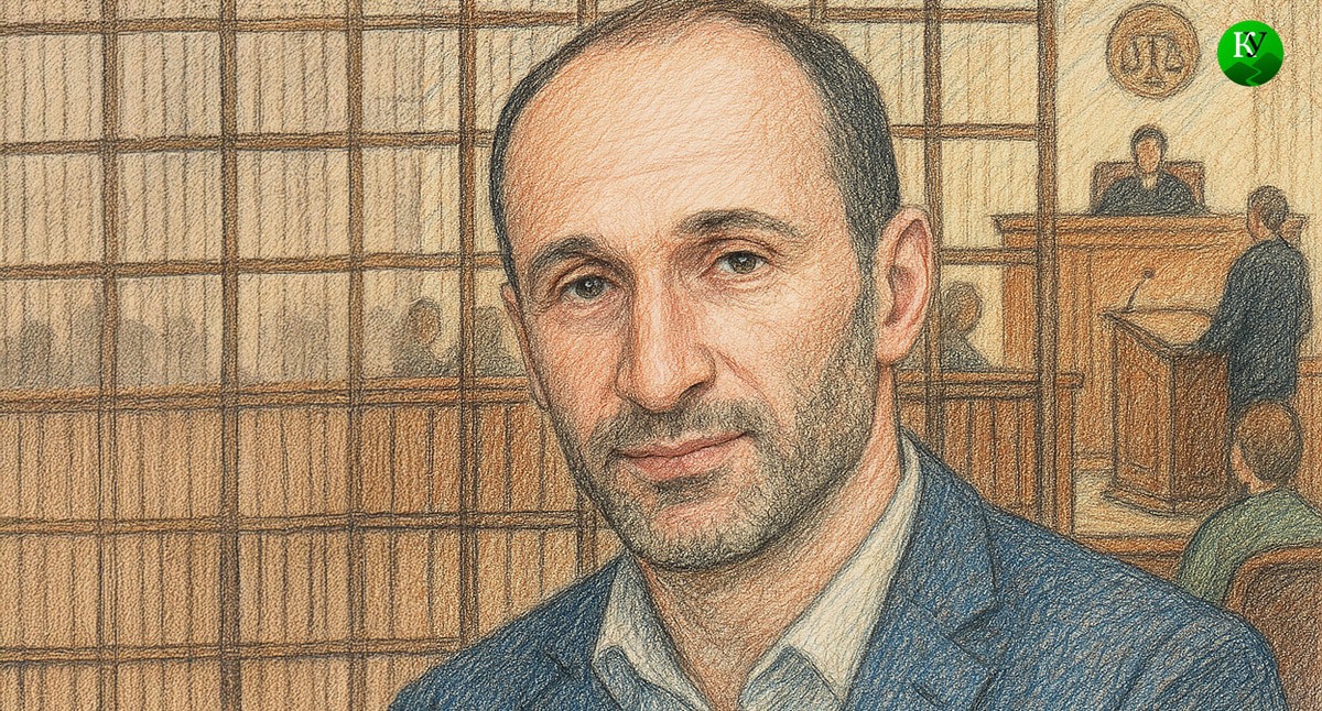 Тархан Эльдукаев в суде. Иллюстрация создана "Кавказским узлом" с помощью ИИ в программе Copilot