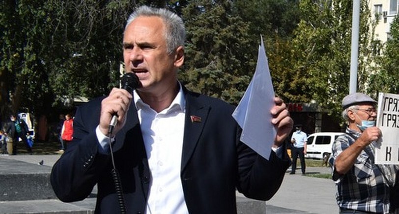 Евгений Бессонов на сходе сторонников КПРФ. Ростов-на-Дону, 20 сентября 2020 года. Фото Константина Волгина для "Кавказского узла".