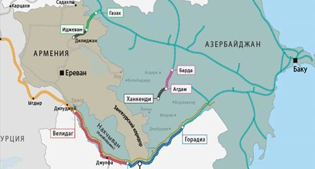 Зангезурский коридор. Фото: https://vesti.az/index.php/v-mire/smi-ssa-predlozili-vvesti-amerikanskogo-operatora-dlya-kontrolya-zangezurskogo-koridora-550676