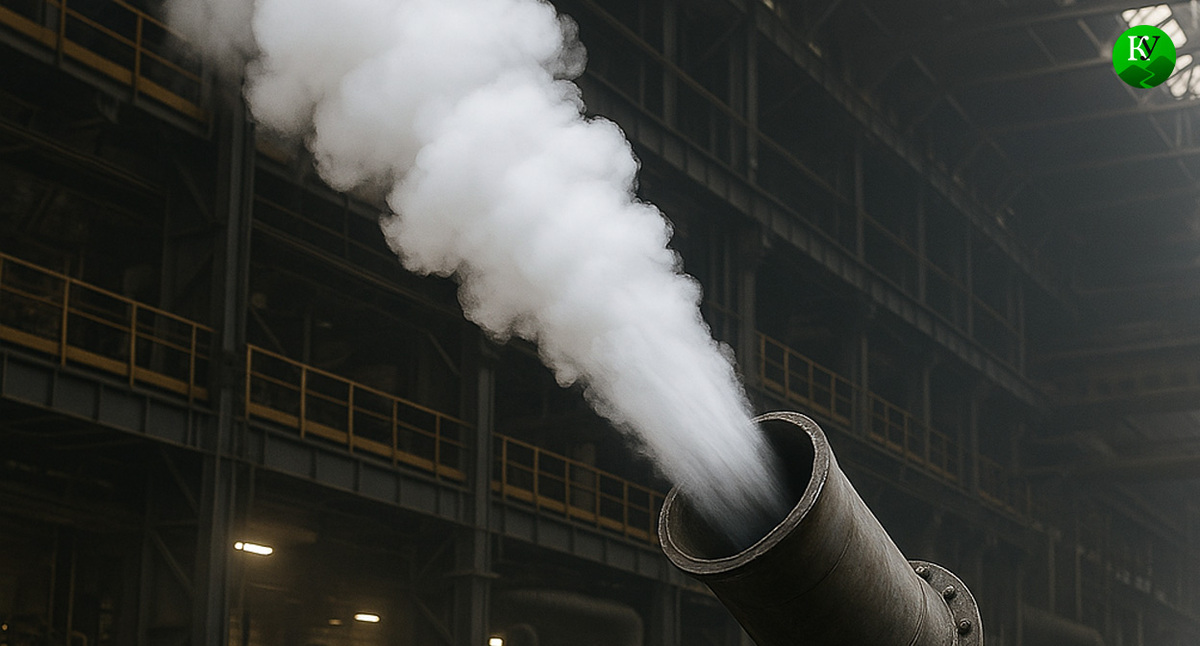 Пар из трубы. Иллюстрация создана «Кавказским узлом» с помощью ИИ в программе Copilot