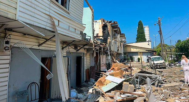 Последствия атаки БПЛА в Сочи. 24 июля 2025 г. Фото администрация Сочи