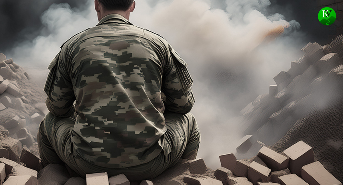 Военный на СВО. Иллюстрация создана "Кавказским узлом" с помощью ИИ в программе Copilot