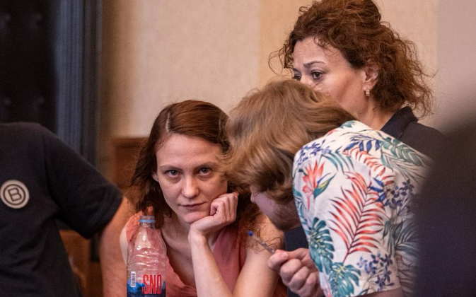 Анастасия Зиновкина ( в центре), Артем Грибуль (справа). Скриншот фото из Telegram-канала Николая Кавказского (признан иноагентом) от 09.08.25, https://t.me/NKavkazsky/9938