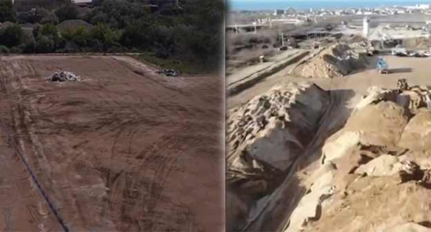 Полигон в Воскресенске 20 августа 2025 г. (слева) и 9 января 2025 г. Коллаж "Кавказского узла". Скриншот видео https://t.me/opershtab23/13987