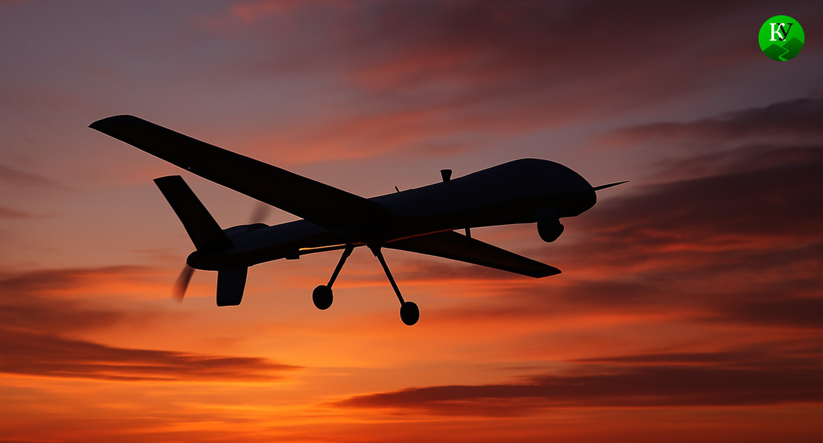 БПЛА в небе. Иллюстрация создана "Кавказским узлом" с помощью ИИ в программе Copilot