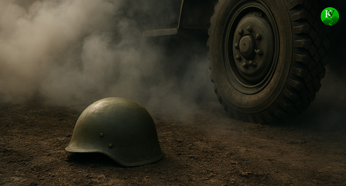 Каска военного. Иллюстрация создана "Кавказским узлом" с помощью ИИ в программе Copilot