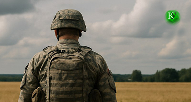 Военнослужащий. Иллюстрация "Кавказского узла" созданная ИИ при помощи программы Copilot