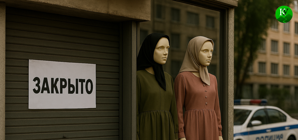 Витрина закрытого магазина одежды. Иллюстрация создана "Кавказским узлом" с помощью ИИ. 