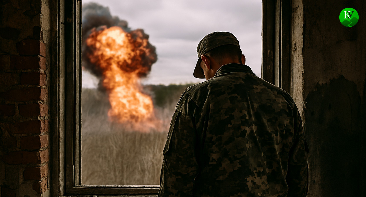 Военный на СВО. Иллюстрация создана "Кавказским узлом" с помощью ИИ в программе Copilot