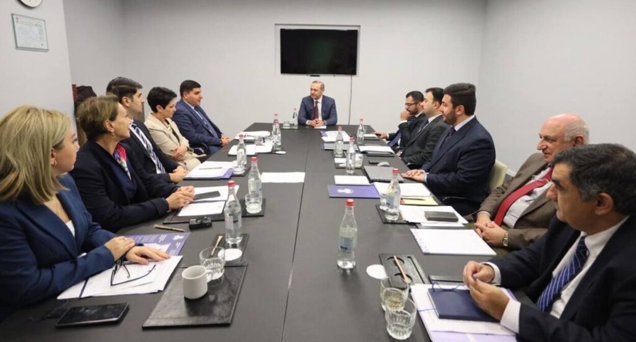 Участники круглого стола представителей гражданского общества. Фото: https://rcsp.am/en/entry/8755/bilateral-round-table-of-representatives-of-civil-society-from-armenia-and-azerbaijan/