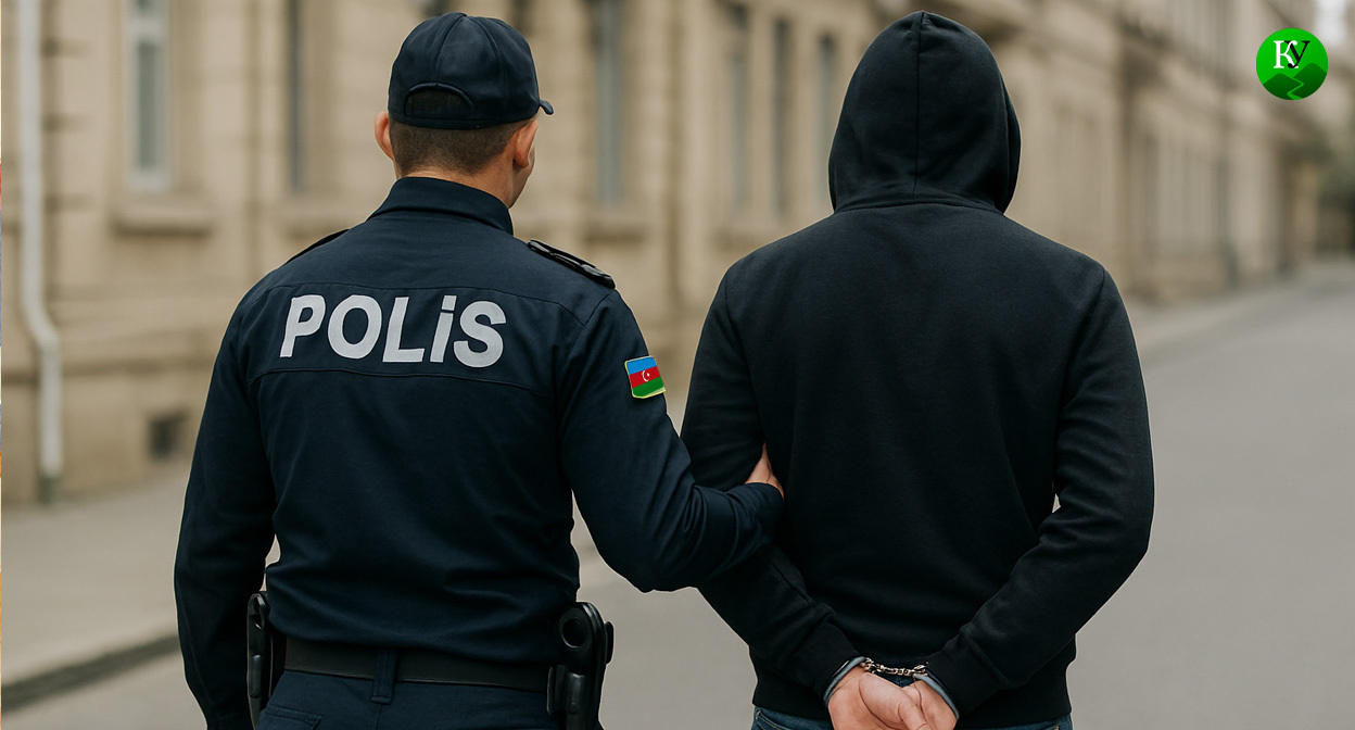 Задержание в Азербайджане. Иллюстрация создана «Кавказским узлом» с помощью ИИ в программе Copilot