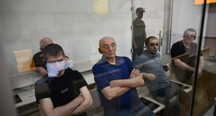 Бывшие лидеры Карабаха в суде. Фото: https://ru.trend.az/azerbaijan/politics/4084873.html
