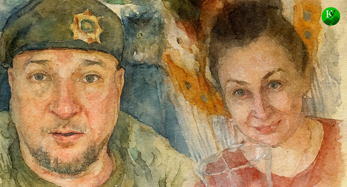 Апти Алаудинов и Оксана Кобелева. Иллюстрация создана «Кавказским узлом» с помощью ИИ в программе Copilot