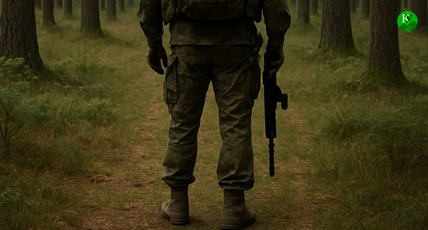 Военнослужащий. Иллюстрация "Кавказского узла" созданная ИИ при помощи программы Copilot