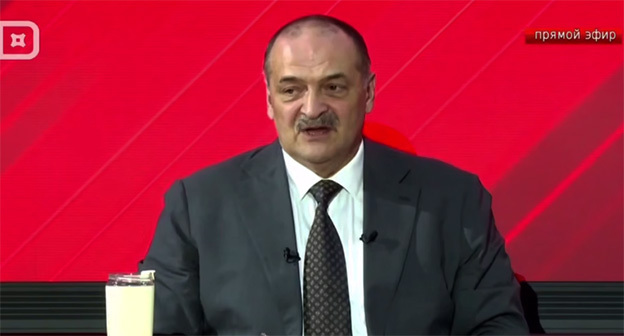 Сергей Меликов во время прямой линии. 28 ноября 2025 г. Скриншот видео https://t.me/agiprd/30188