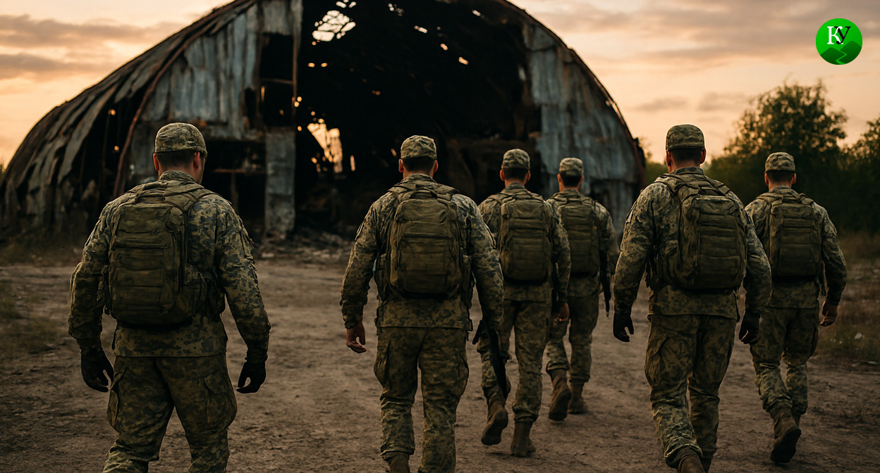 Военные на СВО. Иллюстрация создана «Кавказским узлом» с помощью ИИ в программе Copilot
