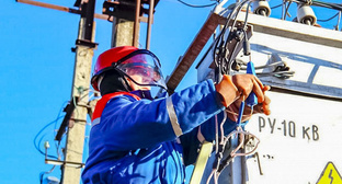 Восстановительные работы в электросетях. Фото: https://05.mchs.gov.ru/