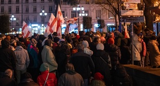 Участники акции протеста в Тбилиси, 16 декабря 2025 года. Фото: Aleksandre Keshelashvili / Publika