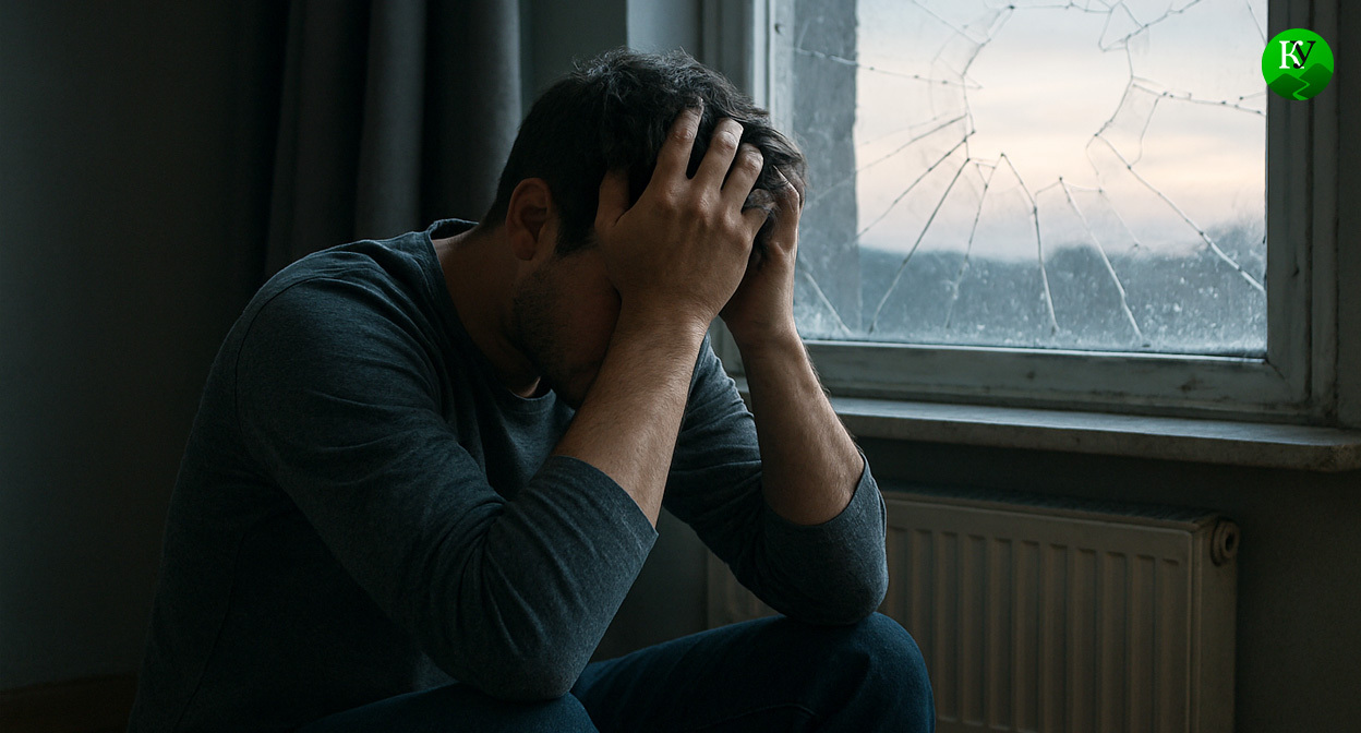 Раненный мужчина. Иллюстрация создана «Кавказским узлом» с помощью ИИ в программе Copilot