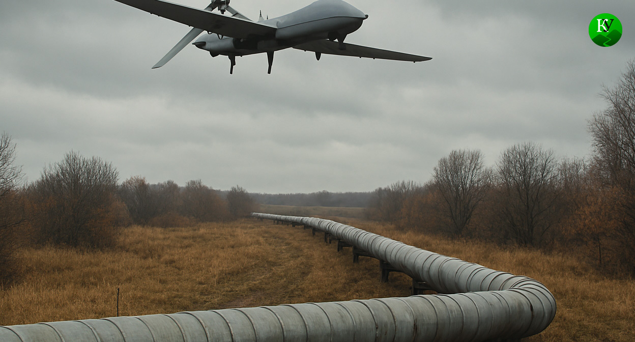 БПЛА в полете. Иллюстрация создана «Кавказским узлом» с помощью ИИ в программе Copilot