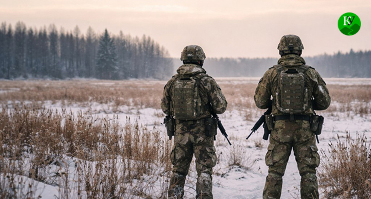Военнослужащие. Иллюстрация создана "Кавказским узлом" при помощи ИИ в программе Copilot