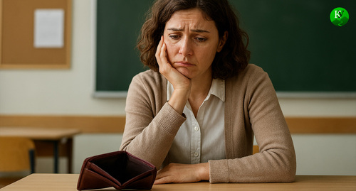 Учительница в ожидании зарплаты. Иллюстрация создана «Кавказским узлом» с помощью ИИ в программе Copilot Учительница в ожидании зарплаты. Иллюстрация создана «Кавказским узлом» с помощью ИИ в программе Copilot