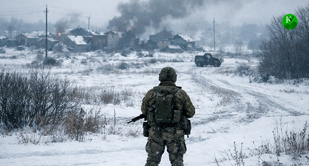 Военнослужащий. Иллюстрация создана "Кавказским узлом" при помощи ИИ в программе Copilot