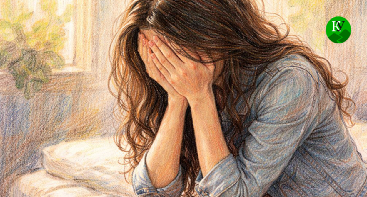 Расстроенная женщина. Иллюстрация создана "Кавказским узлом" при помощи ИИ в программе Copilot