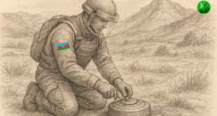 Сапер. Иллюстрация создана «Кавказским узлом» с помощью ИИ в программе Copilot