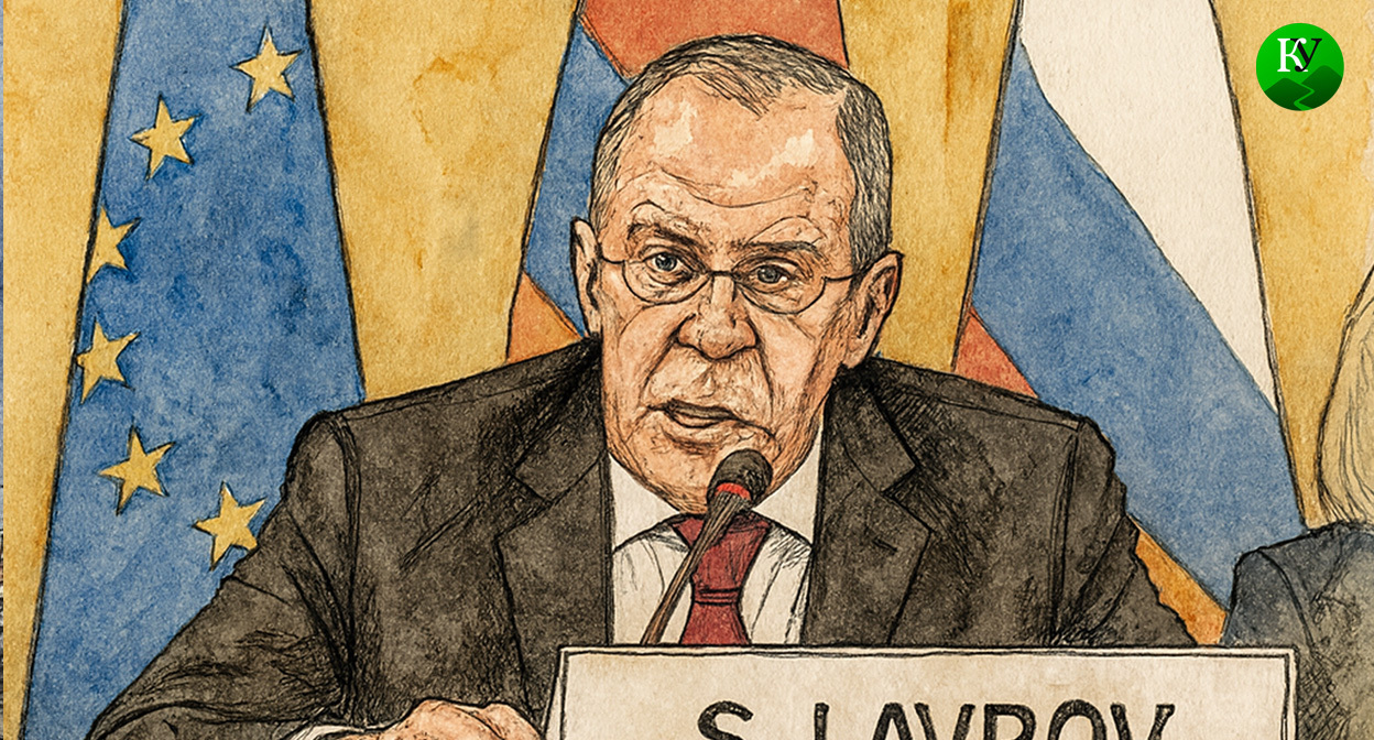 Лавров. Иллюстрация создана «Кавказским узлом» с помощью ИИ в программе Copilot